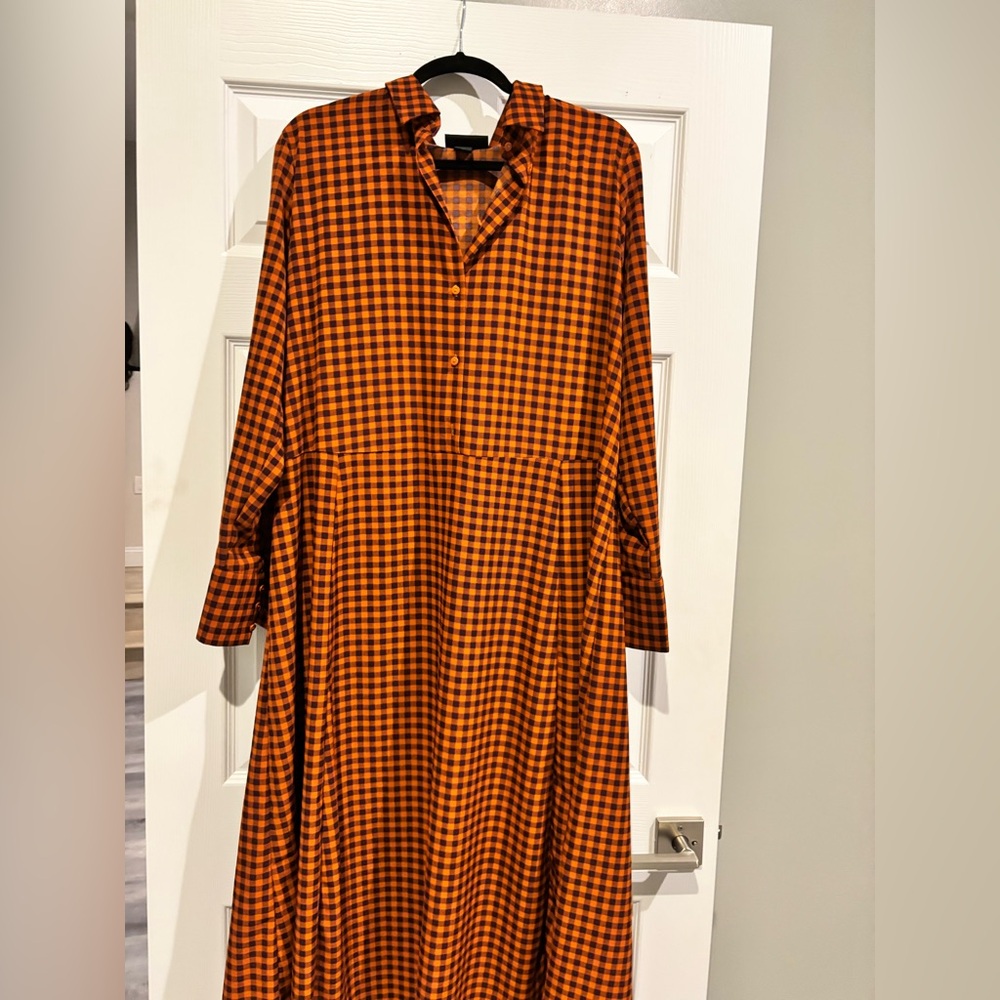 Monki Orange and Purple Checkered Dress - ASOS